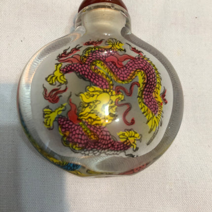 Inside Painted Oriental Snuff/Scent Bottle.