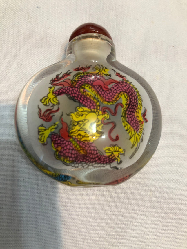 Inside Painted Oriental Snuff/Scent Bottle.