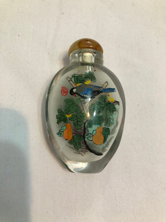 Inside Painted Oriental Snuff/Scent Bottle.