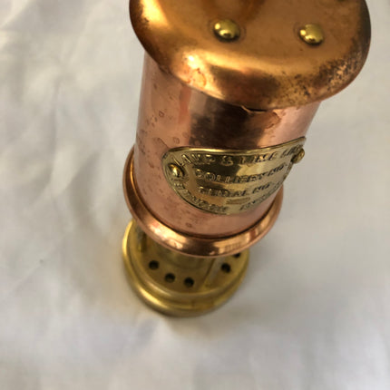 Brass & Copper Miners Lamp.
