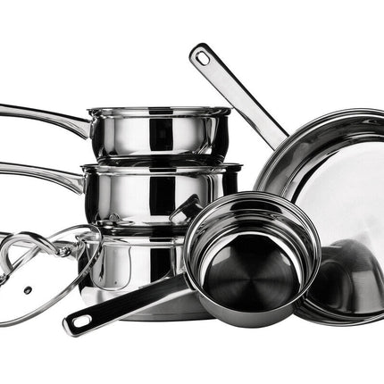Crosse 5 Piece Stainless Steel Pan Set