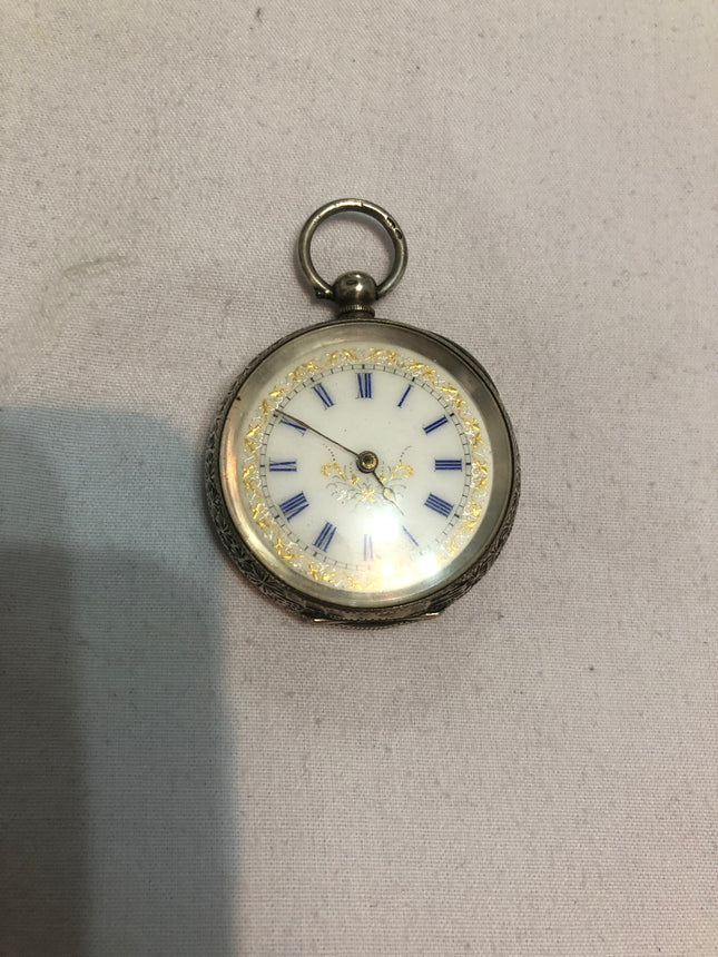 Antique Silver Ladies Pocket Watch.