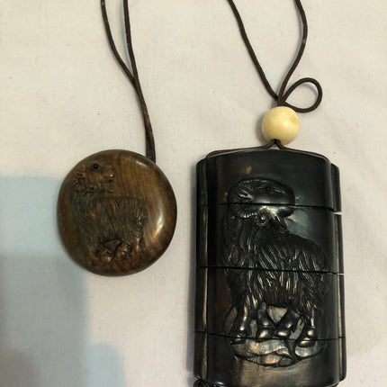 Vintage Japanese Inro With Netsuke.