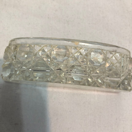 Antique Silver Topped Dressing Table Pot.