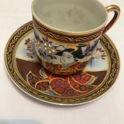 Genuine Hand Painted Satsuma Cup & Saucer.