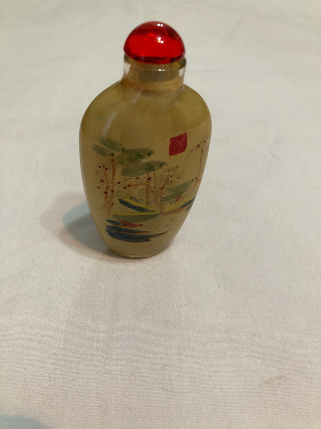 Inside Painted Oriental Snuff/Scent Bottle.