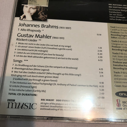 Mahler & Brahms CD.