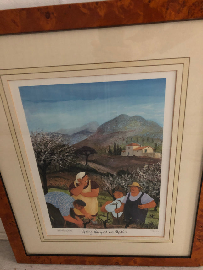 Limited Edition Margaret Loxton Print (Spring Vineyard, Les Alpilles)