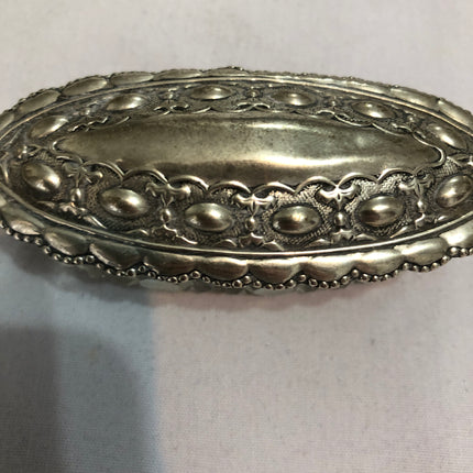 Antique Silver Topped Dressing Table Pot.