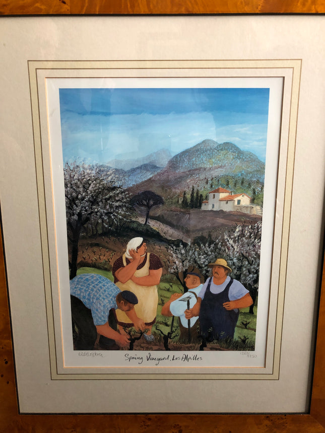 Limited Edition Margaret Loxton Print (Spring Vineyard, Les Alpilles)
