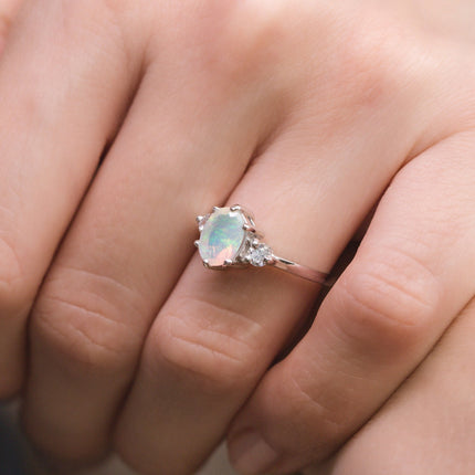 Opal Ring in Sterling Silver