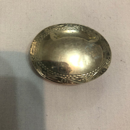Hallmarked Silver Oval Pill Box