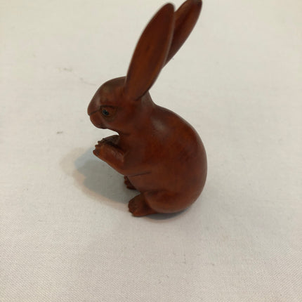 Carved Boxwood Netsuke (Signed).