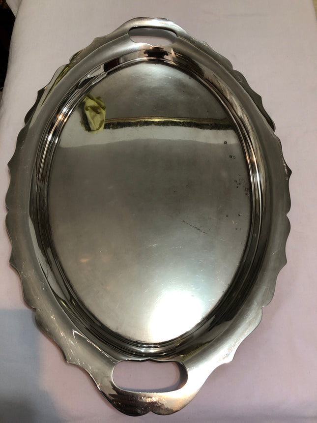 Very Large & Heavy Vintage Silver Plated Tray.