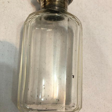 Antique Glass Silver Topped Dressing Table Bottle.