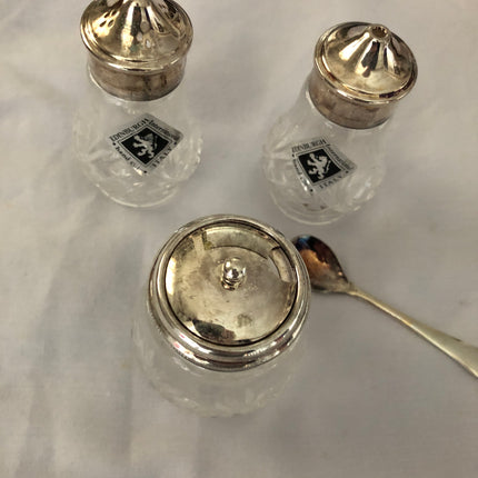Edinburgh International Hand Cut Cruet Set.