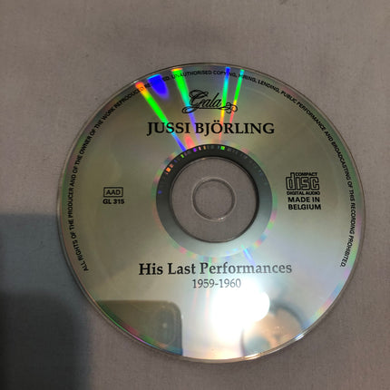 Gala Label Jussi Bjorling . His Last Performances.