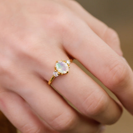 Opal Ring in 18k Gold Vermeil