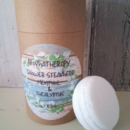4 pack Aromatherapy Shower Steamers Menthol & Eucalyptus