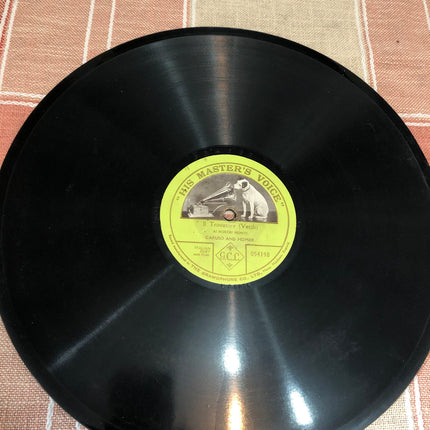 Enrico Caruso 78rpm Record Singing From ll Trovatore (Verdi).