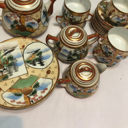 Soho China Hand Painted Japanese Tea Service