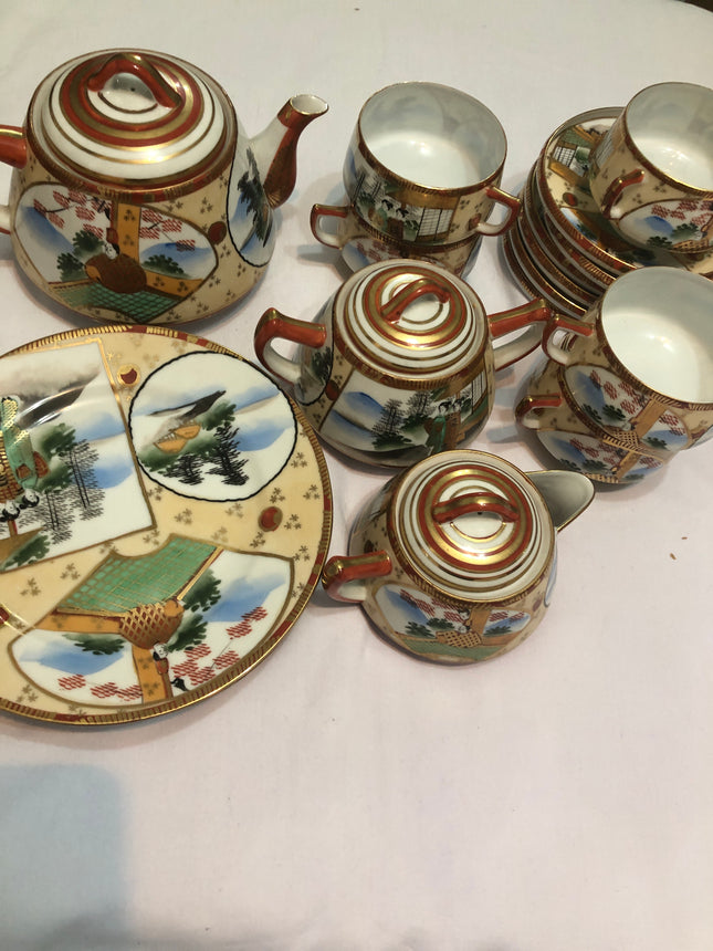 Soho China Hand Painted Japanese Tea Service
