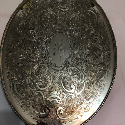 Very Large & Heavy Vintage Silver Plated Tray.