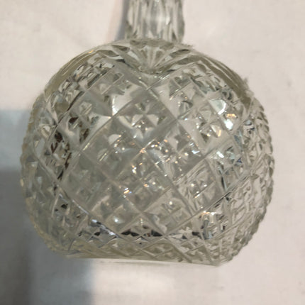 Antique Silver Topped Cut Glass Perfume /Scent Bottle.