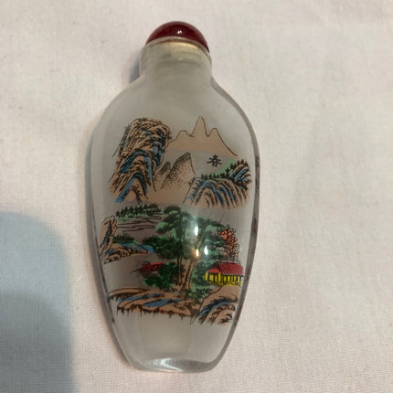 Inside Painted Oriental Snuff/Scent Bottle.