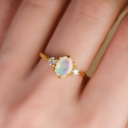 Opal Ring in 18k Gold Vermeil