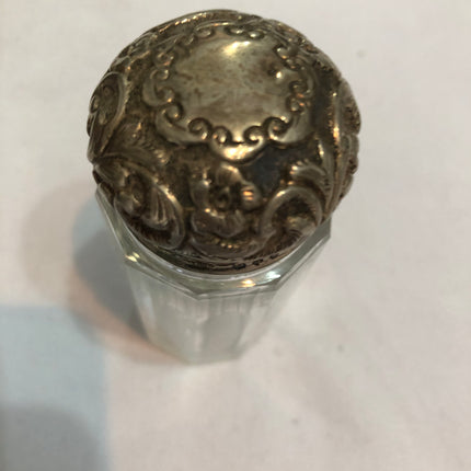 Antique Silver Topped Dressing Table Bottle.