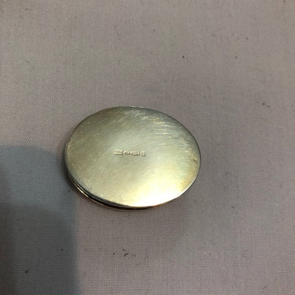 Hallmarked Silver Oval Pill Box
