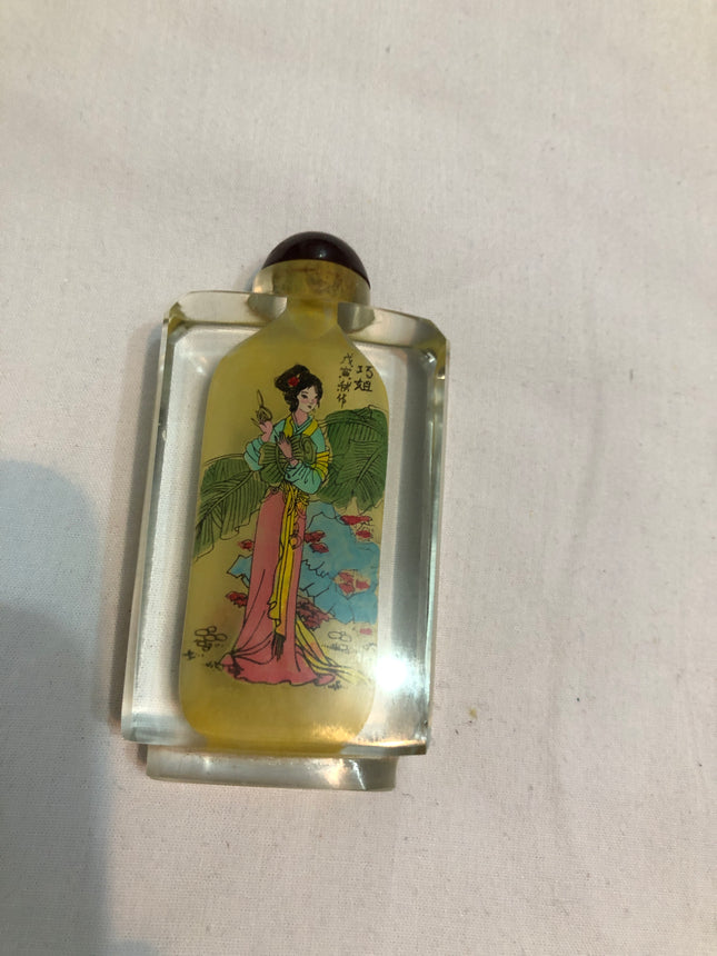 Inside Painted Oriental Snuff/Scent Bottle.