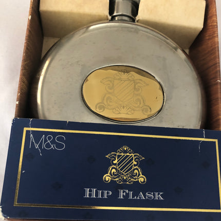 Stainless Steel M&as Hip Flask.