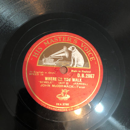John McCormack 78rpm Record Singing from Semele & Handel.