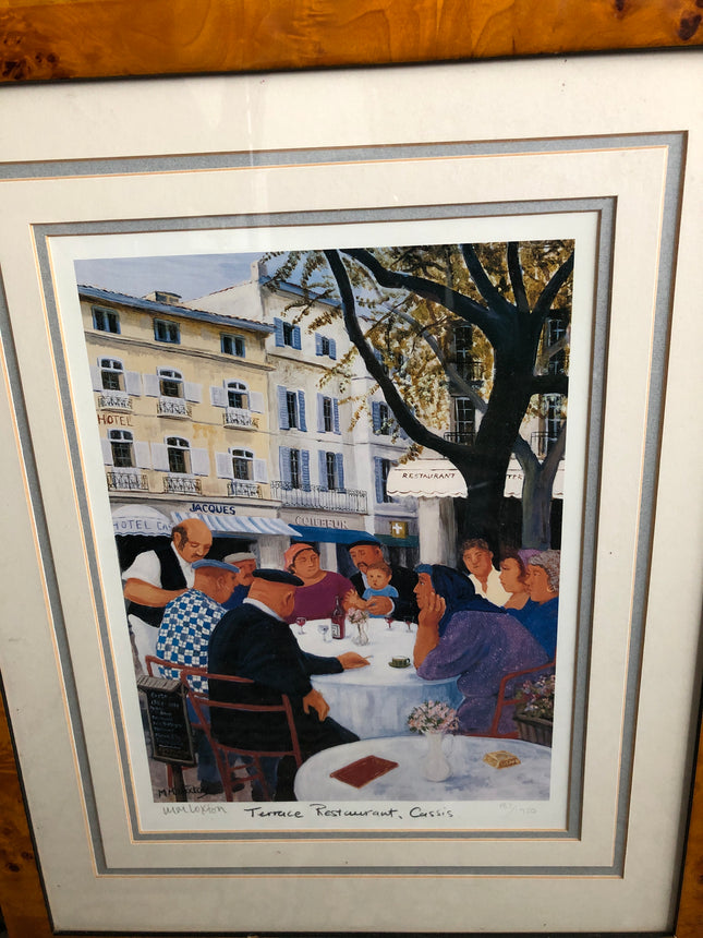 Limited Edition Margaret Loxton Print (Terrace Restaurant Carssis)