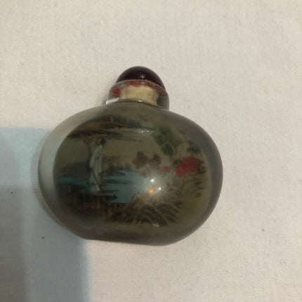 Inside Painted Oriental Snuff/Scent Bottle.