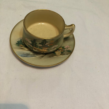 Genuine Satsuma Tea Cup & Saucer.