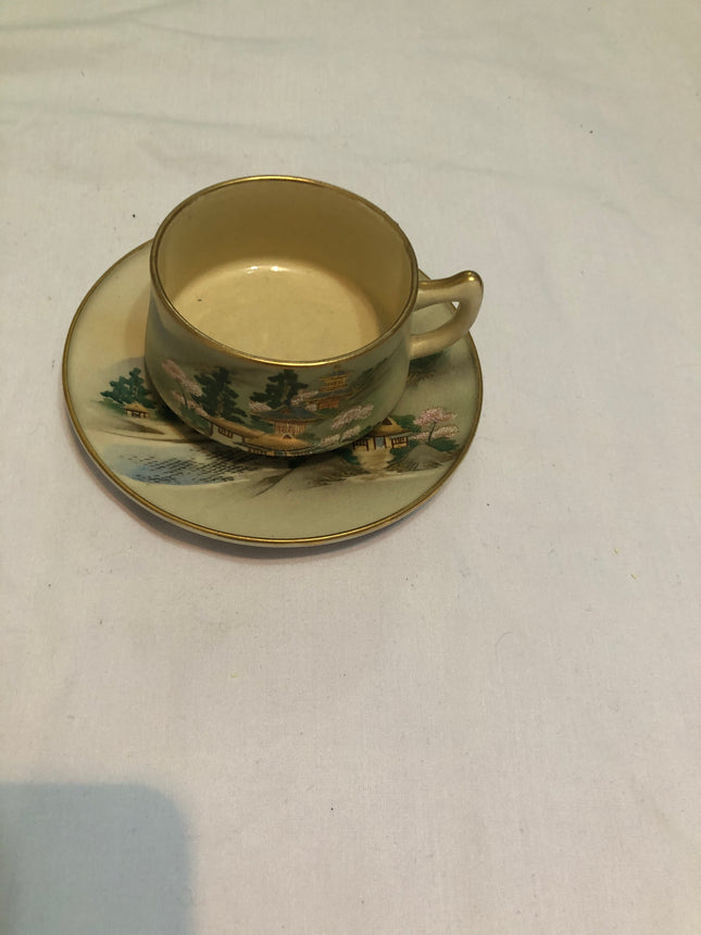 Genuine Satsuma Tea Cup & Saucer.
