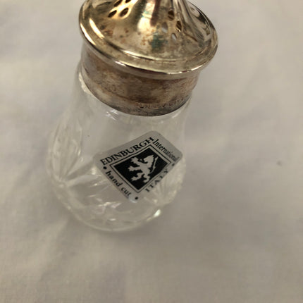 Edinburgh International Hand Cut Cruet Set.