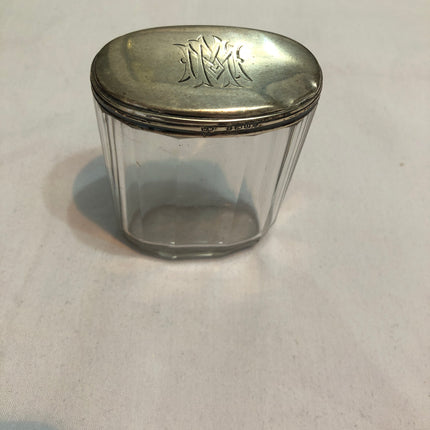 Silver Topped Dressing Table Jar.
