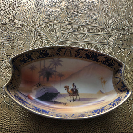 Hand Painted Camel China Nibbles Dish