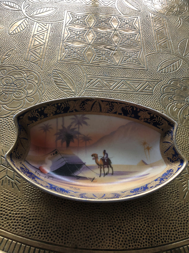 Hand Painted Camel China Nibbles Dish
