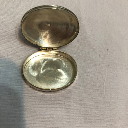 Silver Oval Pill Box