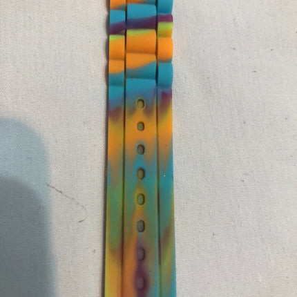 Berge Quartz Wristwatch With Multi Coloured Strap.