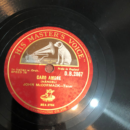 John McCormack 78rpm Record Singing from Semele & Handel.