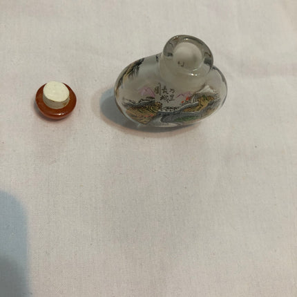 Inside Painted Oriental Snuff/Scent Bottle.