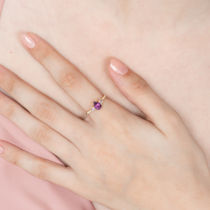Amethyst and Lavender Amethyst Ring in 18k Gold Vermeil