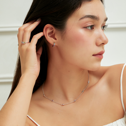 Rainbow Gemstone Necklace in 18k Gold Vermeil