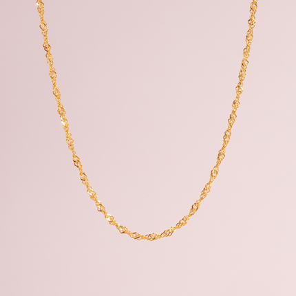 Twisted Chain Necklace in 18k Gold Vermeil